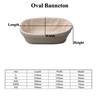 Panier à pain ovale en rotin rustique fait main pour servir, ranger et présenter des produits fraîchement cuits