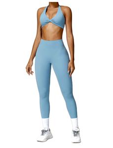 Womens 2 Piece Waterproof <b>Yoga</b> Leggings & Top <b>Set</b> With Front Logo Spandex Polyester Gym Fitness Wear <b>Yoga</b> <b>Set</b> - Product Image 4