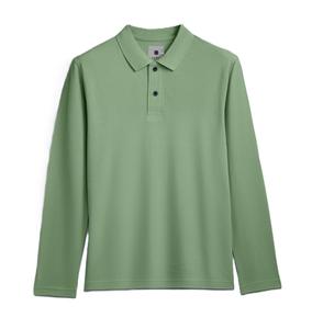 เสื้อโปโลแขนยาวสำหรับผู้ชายคอเสื้อสองชั้น - Product Image 2