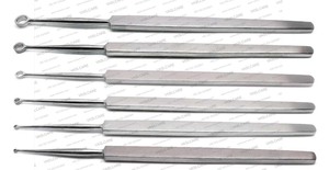 Curetas de oreja Buck Romo Recto Impresión de logotipo personalizado La mejor herramienta ENT manual de acero inoxidable Vasilcare Hecho en Pakistán - Product Image 6
