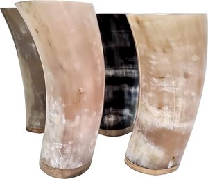 Vaso de chupito de cuerno de búfalo y buey con acabado natural, exportador al por mayor, diseño pulido personalizado, vaso para beber cerveza, ágata de HF CRAFTS - Product Image 4