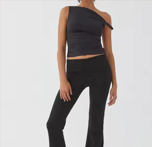 เสื้อกล้ามพลัสไซส์สำหรับผู้หญิงเสื้อกล้ามเอวลอยผ้าไนลอนคอแขนกุด - Product Image 4