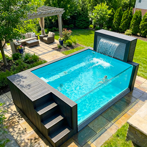 Fiberglass Family Swim Spa Pool UV Resistant & Corrosion-Resistant Custom Capacity Outdoor Above Ground Pool for Kids Home Use - Product Image 1