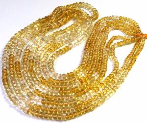 Perles de citrine naturelle de qualité supérieure, 16 pouces, rondes, polies, lisses, perles en vrac, 3-4,5 mm, citrine jaune, bijoux DIY - Product Image 5