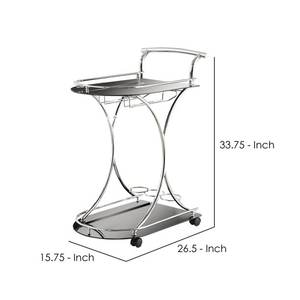 Carrito de Bar de 2 niveles, mueble de Metal dorado para cocina, Bar, comedor, nuevo diseño, estante de vino de Metal para Bar y clubes - Product Image 3