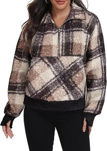 Sudaderas Extra Grandes con Media Cremallera para Mujer, Sudaderas Casuales de Alta Calidad con Media Cremallera, Venta al por Mayor, Servicio OEM Personalizado - Product Image 2