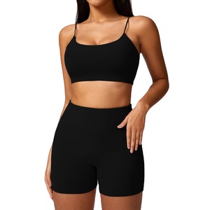 Ropa de gimnasio para mujer, 2 uds., conjunto de Yoga sin costuras, entrenamiento, Fitness, Top corto de manga larga, mallas de cintura alta, traje deportivo - Product Image 1