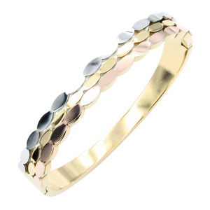 Bracciali alla moda in acciaio inossidabile tre toni - Product Image 1