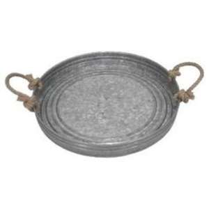 Plateau de service en métal galvanisé rustique de haute qualité parfait pour les occasions spéciales, les mariages ou les fêtes sur le thème des vacances - Product Image 4