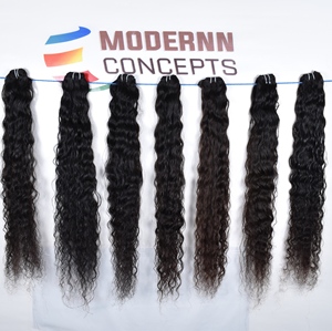 Venta al por mayor de alta calidad virgen indio crudo sin procesar extensiones de cabello humano natural rizado paquetes cutícula suelta onda profunda - Product Image 5