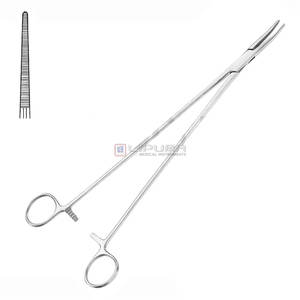 Abrazadera de puente de alta calidad recta 28 cm arteria vascular quirúrgica fórceps de acero inoxidable duraderos instrumentos médicos - Product Image 1
