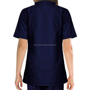 Camiseta de exfoliación médica cómoda con cuello en V y tres bolsillos para hombre - Product Image 2