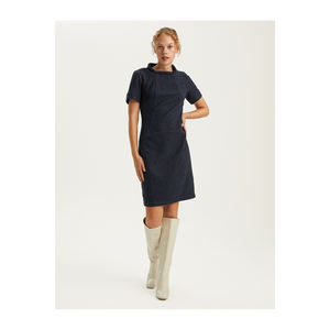 Robe en laine mélangée pour femme BGN avec détails brodés Fabriquée en Turquie - Product Image 2