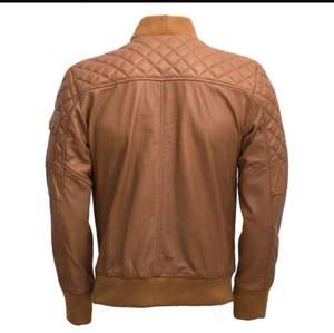 แจ็กเก็ตหนังสำหรับผู้ชายเสื้อแจ็กเก็ตหนังสำหรับผู้ชายมีฉลากตามสั่ง - Product Image 2