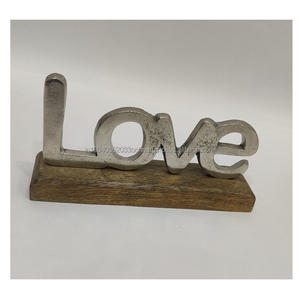 Adorno Metálico 2026 Más Vendido, Escultura Festiva de Regalo con Base de Madera para Decoración del Hogar y Suministros para Fiestas - Product Image 4