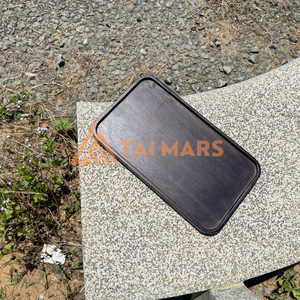 Plateau de service en bambou multifonction rectangulaire lisse personnalisé pour le dîner Pain aux fruits Rangement cosmétique et décoratif - Product Image 3