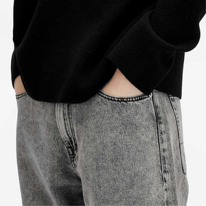 กางเกงยีนส์เอวสูงทรงวินเทจสำหรับผู้ชาย สไตล์ลำลอง เหมาะสำหรับใส่เที่ยวเล่นและออกกำลังกาย ผลิตแบบ ODM - Product Image 5