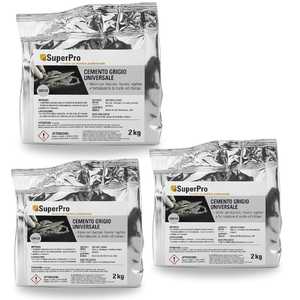 SuperPro Grey cementeria 6kg per intonaco calcestruzzo ceramica e marmo sigillature riparazioni fissaggi otturazioni - Product Image 1