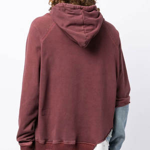 2025 nouveau Style hommes décontracté hiver à capuche en détresse conception solide motif coton/Polyester séchage rapide respirant en gros bas - Product Image 3