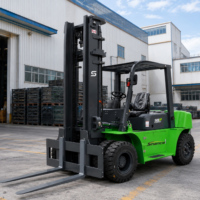 Chariot élévateur contrepoids électrique à batterie Li-ion sans entretien, zéro émission, 5T 6T 7T, 4 roues, AC