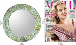 Diseño moderno personalizado mosaico marco espejo hecho a mano diseñador de interiores estilo moderno baño pared decoración precio bajo - Product Image 6