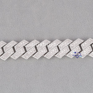 Clásico hecho a mano Miami cadena de eslabones cubanos Hip Hop joyería 14Kt oro blanco sólido laboratorio cultivado collares de diamantes - Product Image 6