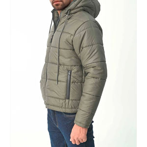 เสื้อแจ็คเก็ตพัฟเฟอร์ผ้าแคนวาสสำหรับผู้ชาย สกรีนโลโก้ได้ ดีไซน์ทันสมัย คอตั้ง หนา อุ่น เหมาะสำหรับฤดูหนาว - Product Image 5