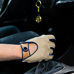 ถุงมือขับรถหนังแกะวัสดุระบายอากาศ - Product Image 6