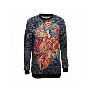 Sudadera de Hombre de Corte Regular con Gráfico de Letras Bordadas, Manga Larga, Cuello Redondo, Tinte Liso para la Temporada de Invierno - Product Image 4