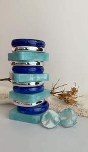 Chunky Boho Fashion Designer Bijoux Résine Géométrique Bracelet Cadeau Marbre Ambre Irrégulier Acrylique Bracelet pour Femmes Filles - Product Image 5