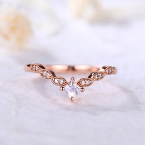 Anillos DE BODA Diamante Oro blanco Único Arco Iris Piedra lunar Lujo Nuevo diseño Oro sólido Anillo de joyería fina con anillo de diamantes reales - Product Image 2