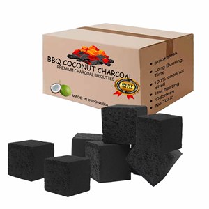 Gran oferta, Material de cáscara de coco Premium, parrilla para barbacoa al aire libre, forma de cubo, compradores de carbón negro, barbacoa de briquetas, calor máximo - Product Image 4