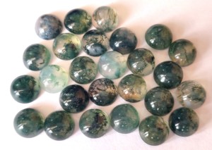 Natural Top Quality Moss Agate 6mm Round Cabochon Top Quality - Product Image 2