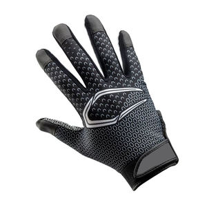 Gants de récepteur de football américain de haute qualité en cuir avec dos en maille à poignée collante coupe respirante couleurs personnalisées pour une utilisation en équipe - Product Image 5