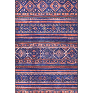 Tapis Depot, design floral moderne violet, tapis de sol pour enfants, 1322M, matériau lavable - Product Image 1