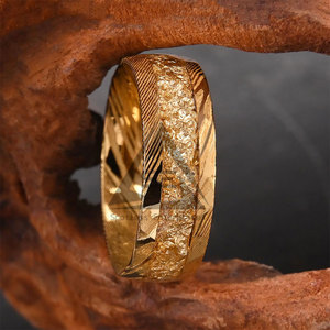 Unique Design Low MOQ Casual Unisex Lightweight Solid Color Damascus Steel <b>Rings</b> - Product Image 6