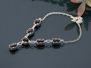 Collier en argent sterling 925 fait à la main avec spinelle noir, forme ovale, pierre précieuse solitaire, bijou cadeau élégant - Product Image 4