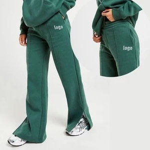Pantalones largos holgados de Hip Hop Y2k para mujer, pantalones de chándal de pierna ancha acampanados de algodón personalizados, pantalones cortavientos informales para correr holgados para mujer - Product Image 1
