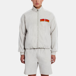 Ensemble de jogging personnalisé avec chemise à manches longues légère et pantalon en coton, logo personnalisé, taille surdimensionnée - Product Image 4