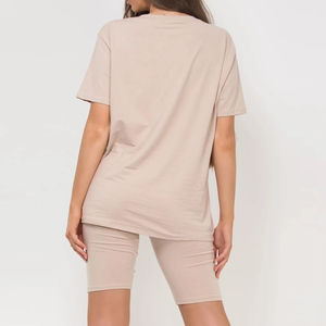 Conjunto de gemelos de verano más vendido para Damas y mujeres, última ropa de moda, camiseta transpirable informal para mujer y conjuntos de gemelos cortos OEM - Product Image 4