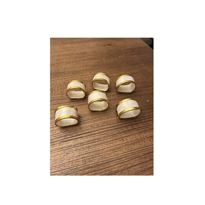 Rond de serviette en laiton nacré avec poli pour la décoration de la maison ustensiles de cuisine et accessoires de restaurants - Product Image 2