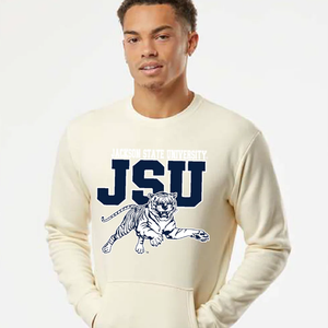 Sweat-shirt à capuche personnalisé avec logo de l'université Jackson State, JSU Tigers, crème, HBCU, logo d'université personnalisé - Product Image 2