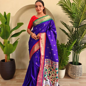Qualité supérieure Meilleure vente Saree en soie Blouse exclusive Femmes indiennes Vêtements ethniques à la mode Fête de mariée Look chic et élégant - Product Image 1