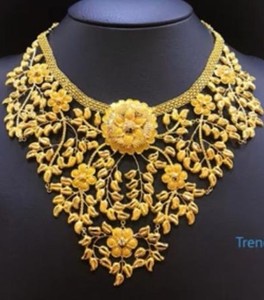 Conjuntos de joyas de Dubái chapadas en oro de 24K, collar de novia, joyería brasileña chapada en oro, conjunto de joyería de boda africana - Product Image 2