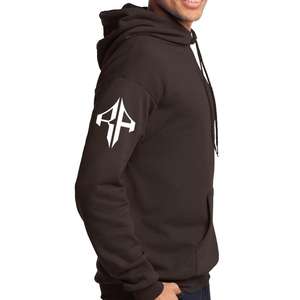 เสื้อฮู้ดแบบสวมหัวของผู้ชายผ้าคอตตอน100% พิมพ์ลายซิลค์สกรีนโลโก้ตามสั่ง - Product Image 4