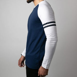 <b>High</b> Quality Fashion shirts Wholesale 100% Cotton T-shirt for men O-<b>Neck</b> Full Sleeve Custom Logo Anti-Pilling Ringer Fit <b>Tshirts</b> - Product Image 5