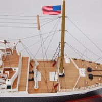 C117 - Maqueta de Barco Titanic de Cedro Pintado con Soporte de Exhibición, Artesanía de Madera para Decoración Rústica del Hogar, Suministros de Arte y Manualidades OMH