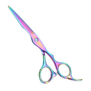 Tijeras de corte de pelo de peluquero de 6,5 pulgadas Cizalla de acero inoxidable multicolor con punta afilada - Product Image 1