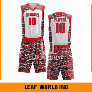 Uniforme de basket-ball imprimé personnalisé avec col en V respirant unisexe de grande taille de couleur différente pour les garçons - Product Image 6