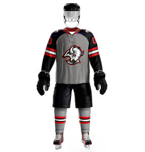 Ropa de hockey sobre hielo de poliéster de diseño personalizado de alta calidad Conjuntos de uniformes y camisetas sublimadas con estilo - Product Image 3